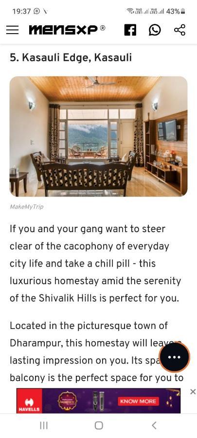 Kasauli Edge Apt With Balcony Екстер'єр фото